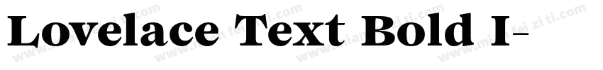 Lovelace Text Bold I字体转换